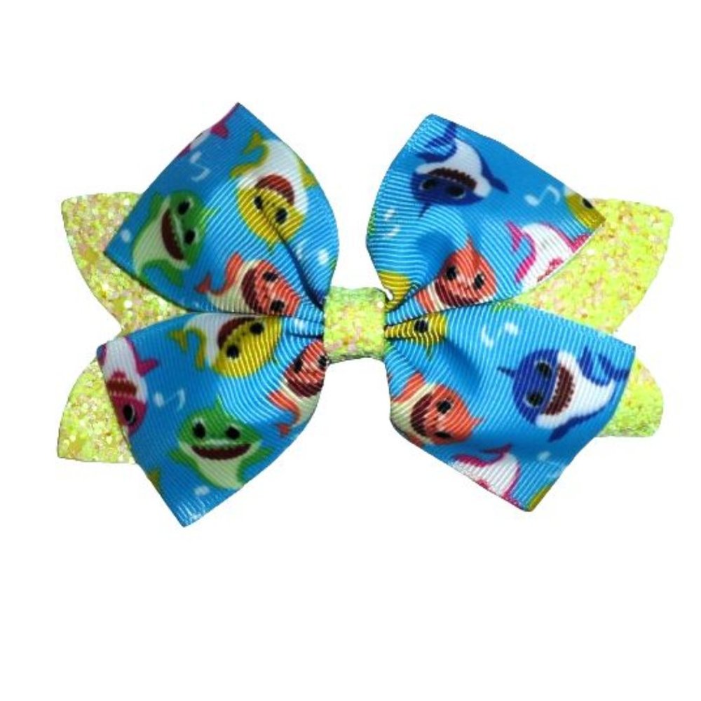 Baby Shark Girls 4.5-Inch Hair Bow Clip